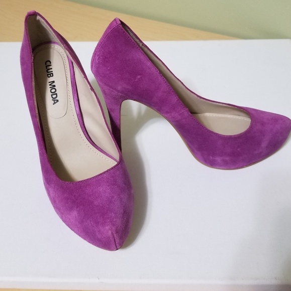 Club Moda Pink suede Heels - Picture 3 of 5